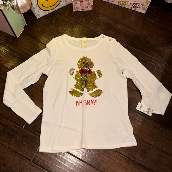 OH SNAP - Girls Gingerbread Top - Size 14 - NWT - Picture 1 of 5